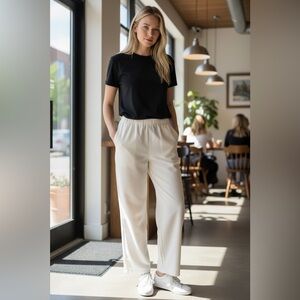 APPLESEED’s White Pull On Pants Size LARGE